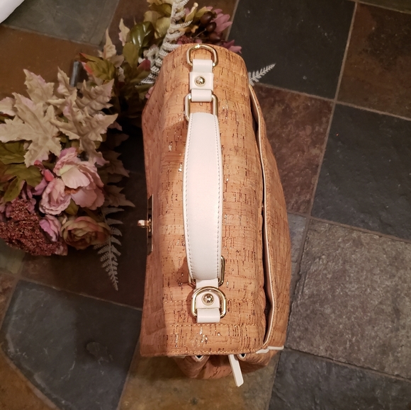 kate spade Bags Kate Spade Twist Lock Cork Fabric And Leather
